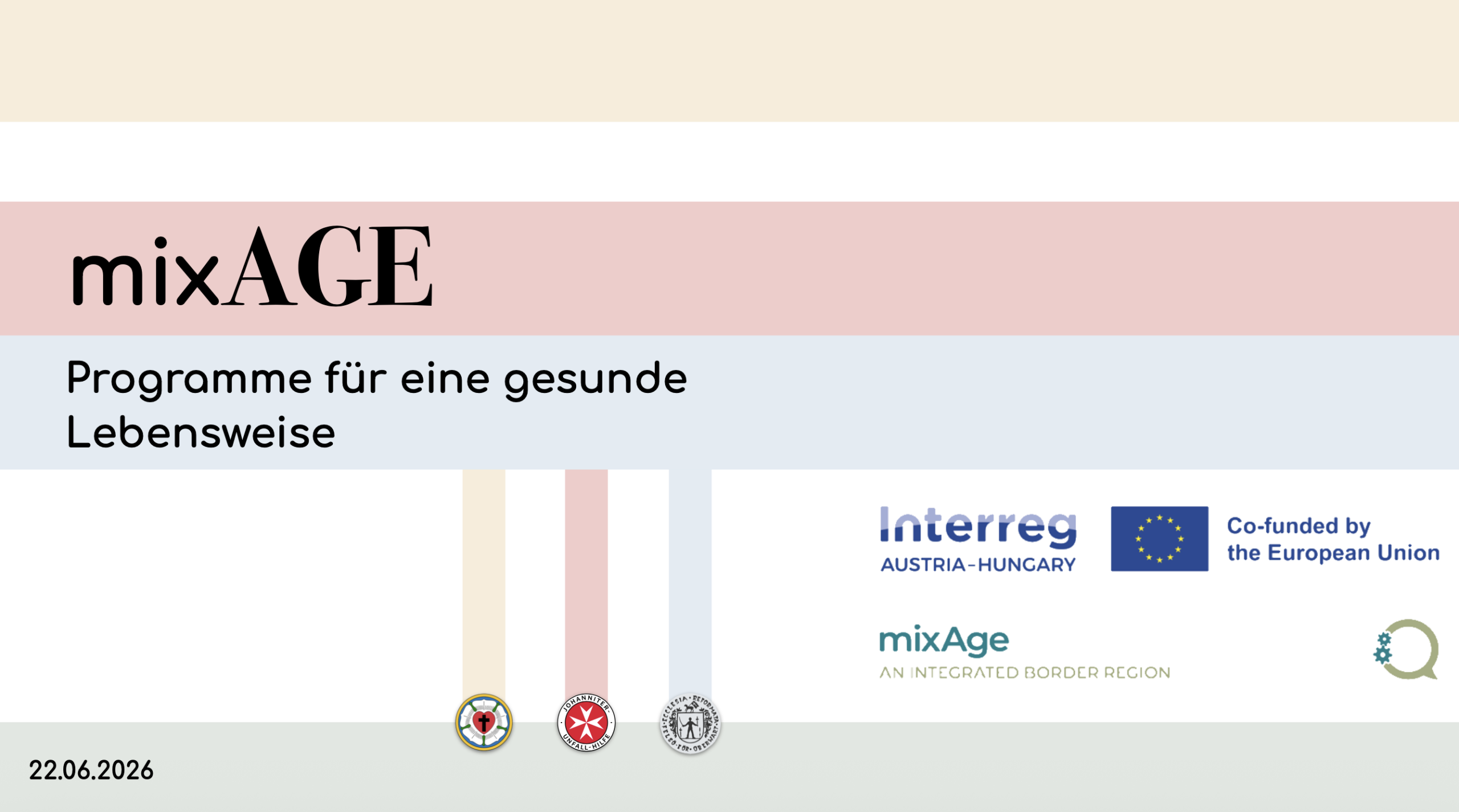 Die erste Folie der Präsentation zu Programmen für eine gesunde Lebensweise